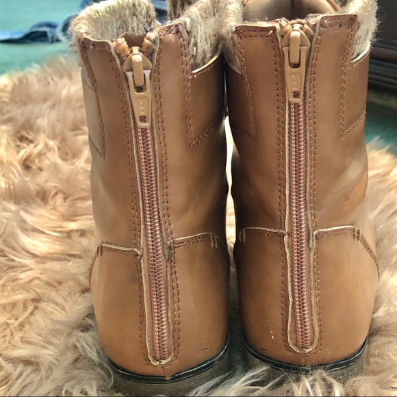 MUDD brown zip up combat boots - Picture 6 of 11